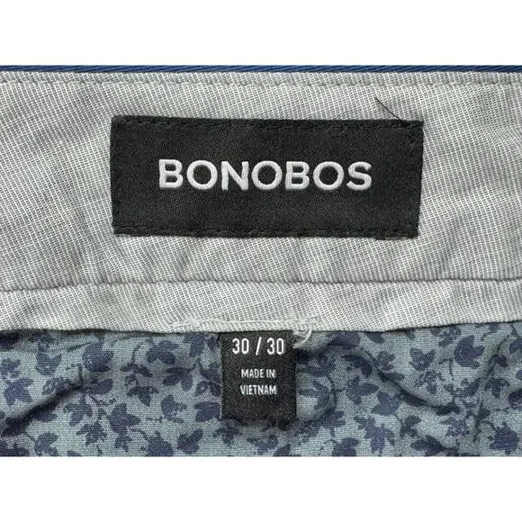 NWOT Bonobos Men's Slim Fit Straight Leg Blue Chino Pants - Size 30x29 - Picture 4 of 7